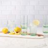 Better Homes & Gardens Clear Green Glass, Glassware, 8 Pack, 15 oz