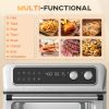 Air Fryer Toaster Oven, 21QT 8-In-1 Convection Oven Countertop, Broil, Toast, Dehydrator, Thaw and Air Fry, Accessories Included, 1800W, Stainless Ste