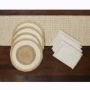 BH&G Set of 4 Jute Placemats-Natural color - 14"x20", 1 Jute - Natural color -Table Runner and 4- White Napkins