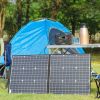 200W Portable Power Station;  FlashFish 40800mAh Solar Generator with 50W 18V Portable Solar Panel;  Flashfish Foldable Solar Charger with 5V USB 18V