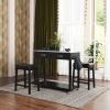 3 Piece 35.8" Solid Wood Frame Dining Room Set