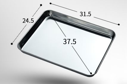 Stainless Steel Steamed Cake Baking Tray With Rectangular Thickened Shallow Tray (Option: C)