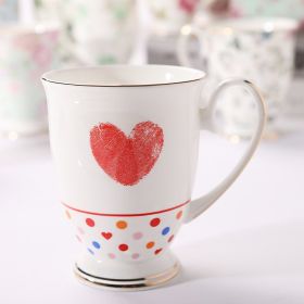 Household Creative Bone China Mark Office Cup (Option: Sweetheart-300 ML)