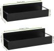 2 Pack Magnetic Spice Storage Rack Organizer for Refrigerator and Oven, Black Fridge Organizers and Storage,Magnetic Fridge Shelf Seasoning Rack,Perfe