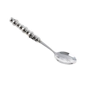 Light Luxury Ceramic Pearl Handle Knife Fork And Spoon Creative Stainless Steel Tableware (Option: Silver Master Spoon)