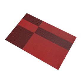 Thickened Non Washable Children's Anti-skid Meal Mat (Option: Red And Black Plaid-4pcs)